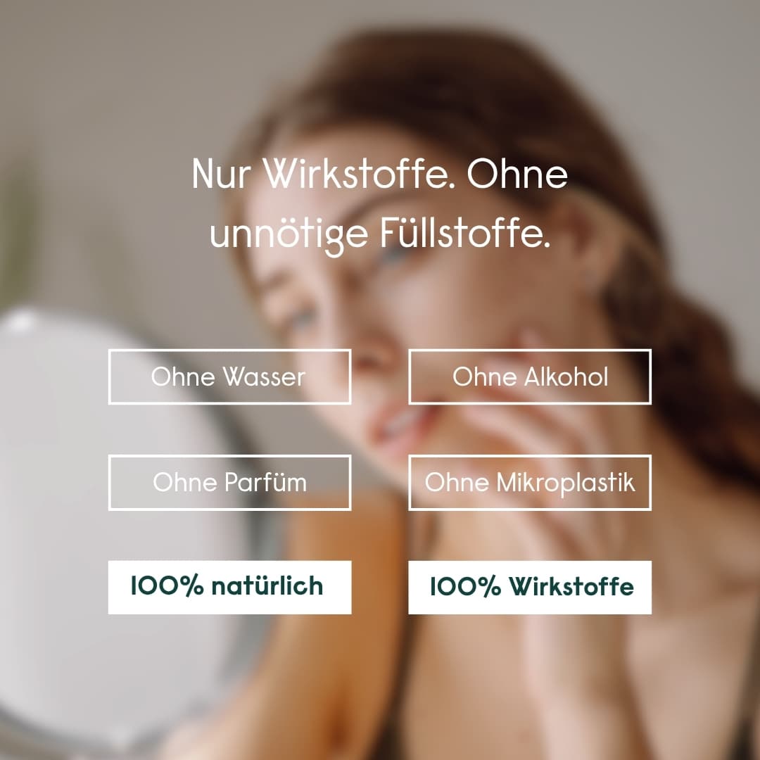 forpeople Infografik: Eigenschaften der Gesichtsöl-Rezeptur