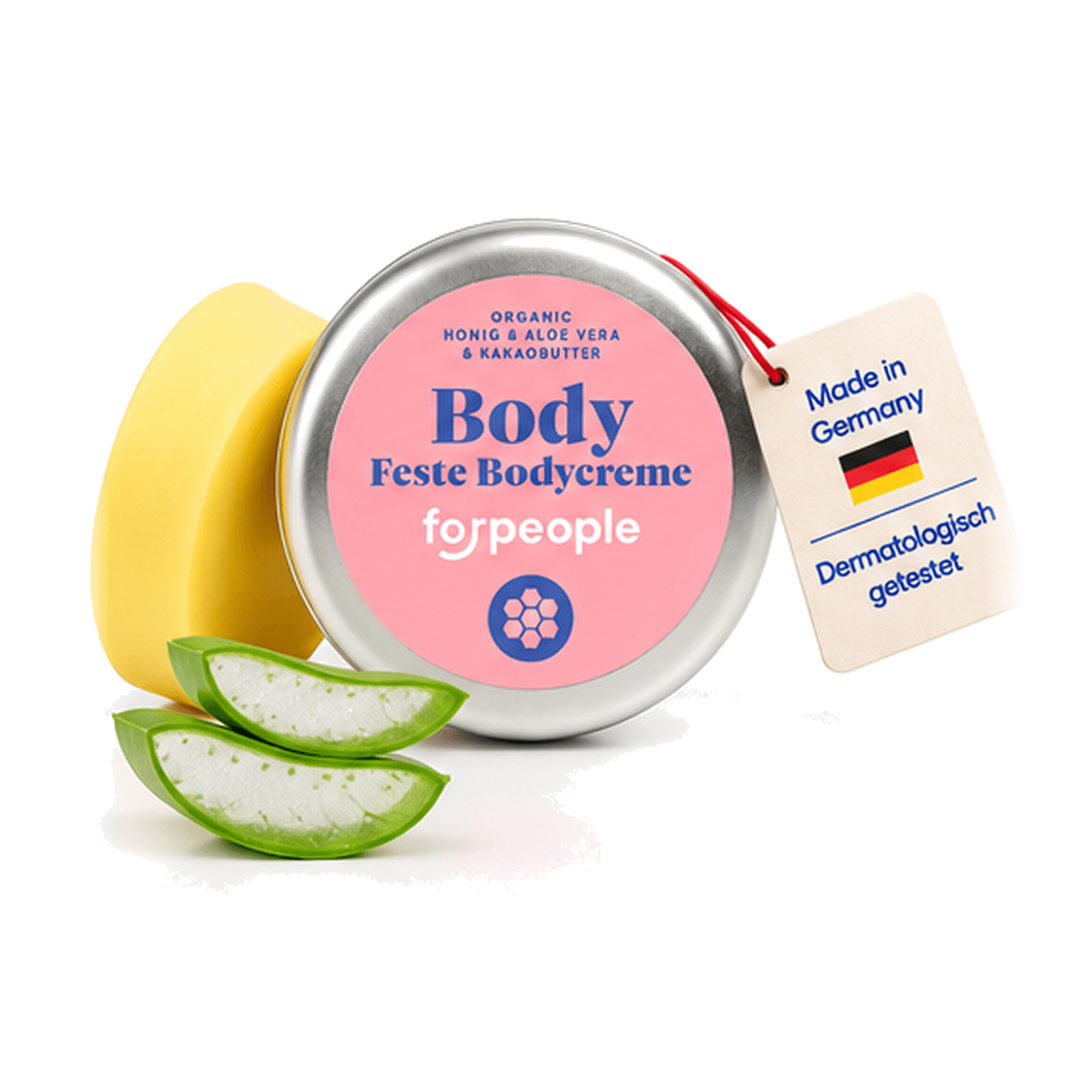 forpeople Produktmotiv: feste Bodycreme mit Aloe vera